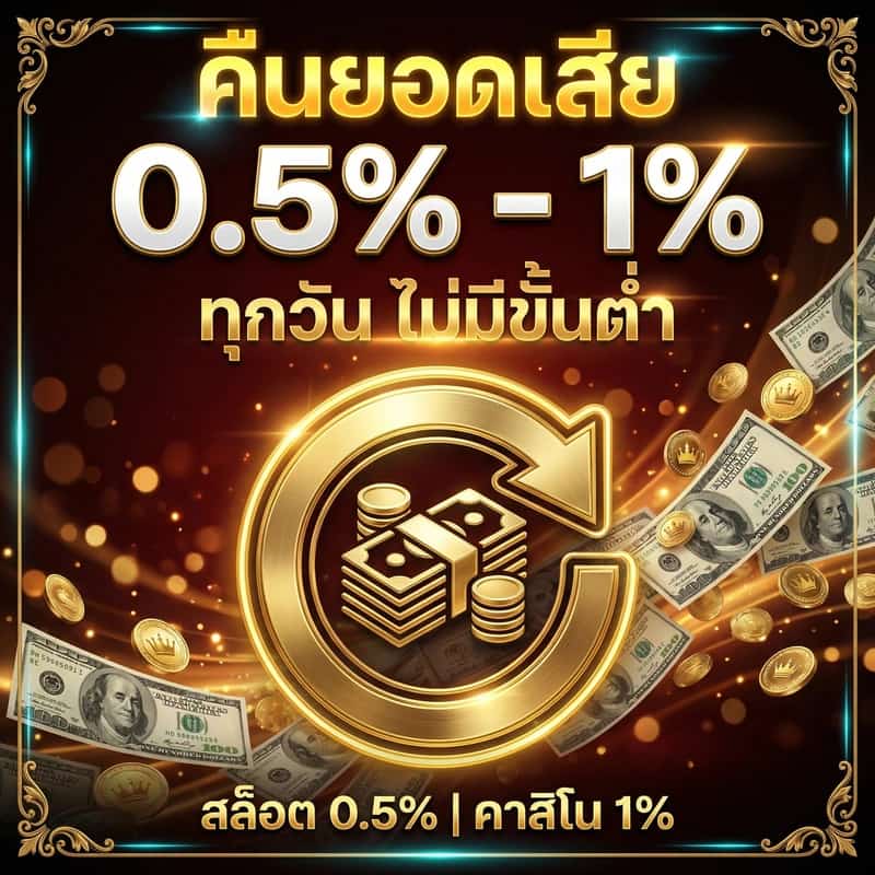 คืนยอดเสียรายวัน 0.5%-1% ไม่อั้น