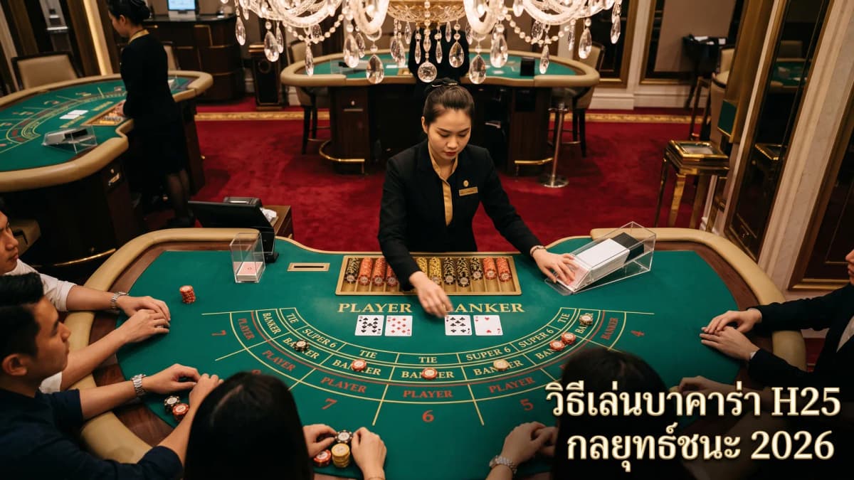 วิธีเล่นบาคาร่าออนไลน์ H25 — กลยุทธ์ชนะและเทคนิคผู้เชี่ยวชาญ 2026