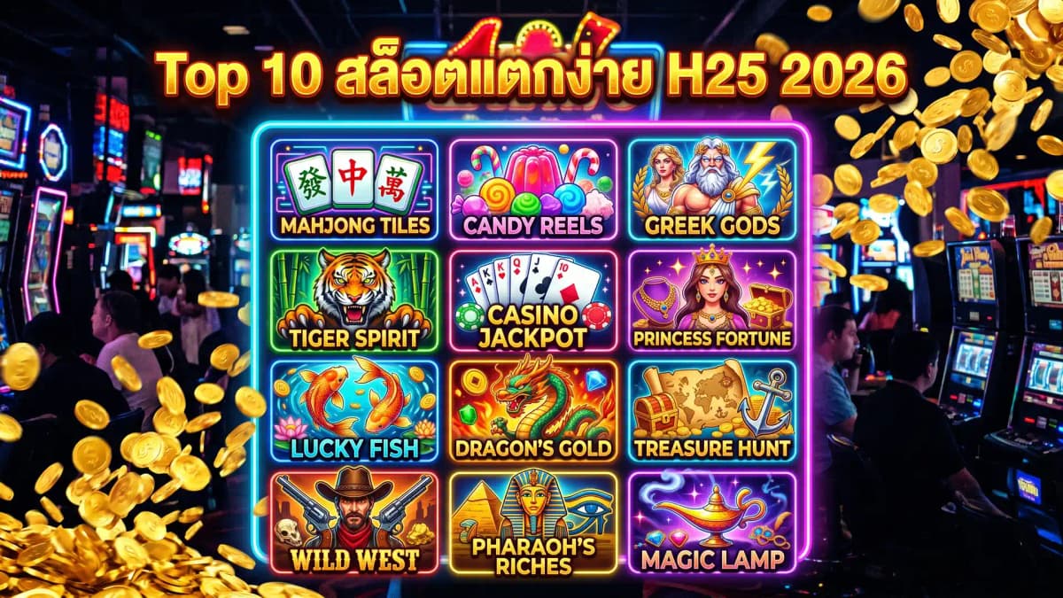 สล็อตแตกง่าย H25 2026 — Top 10 เกมที่ควรเล่นตอนนี้